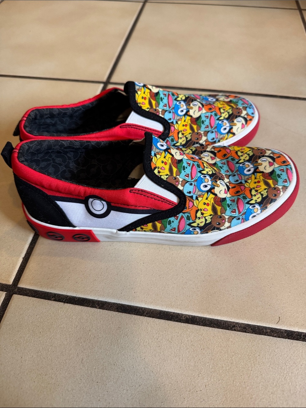 Pokemon  Slip-On Shoes with Colorful Character Print -
